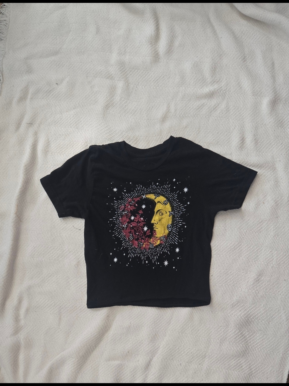 Black Graphic Moon & Stars Tee